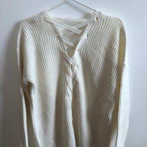Cream Cross-Back Cardigan